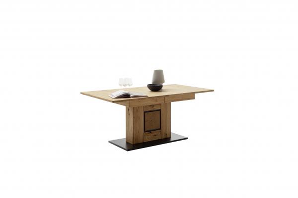 Couchtisch ASSINI T60  180 (230) cm Balkeneiche/Wildeiche geölt / Anthrazit